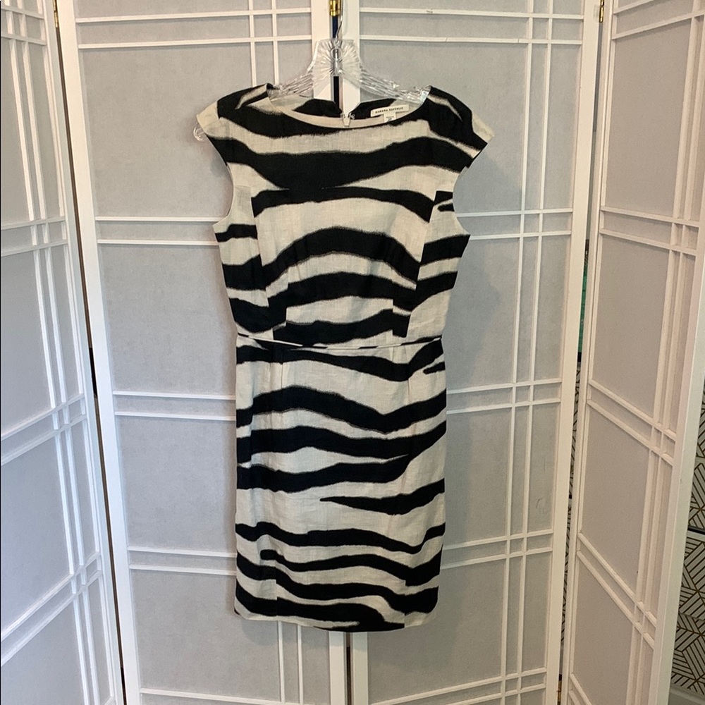 Banana Republic Black and White Sheath Mini Dress